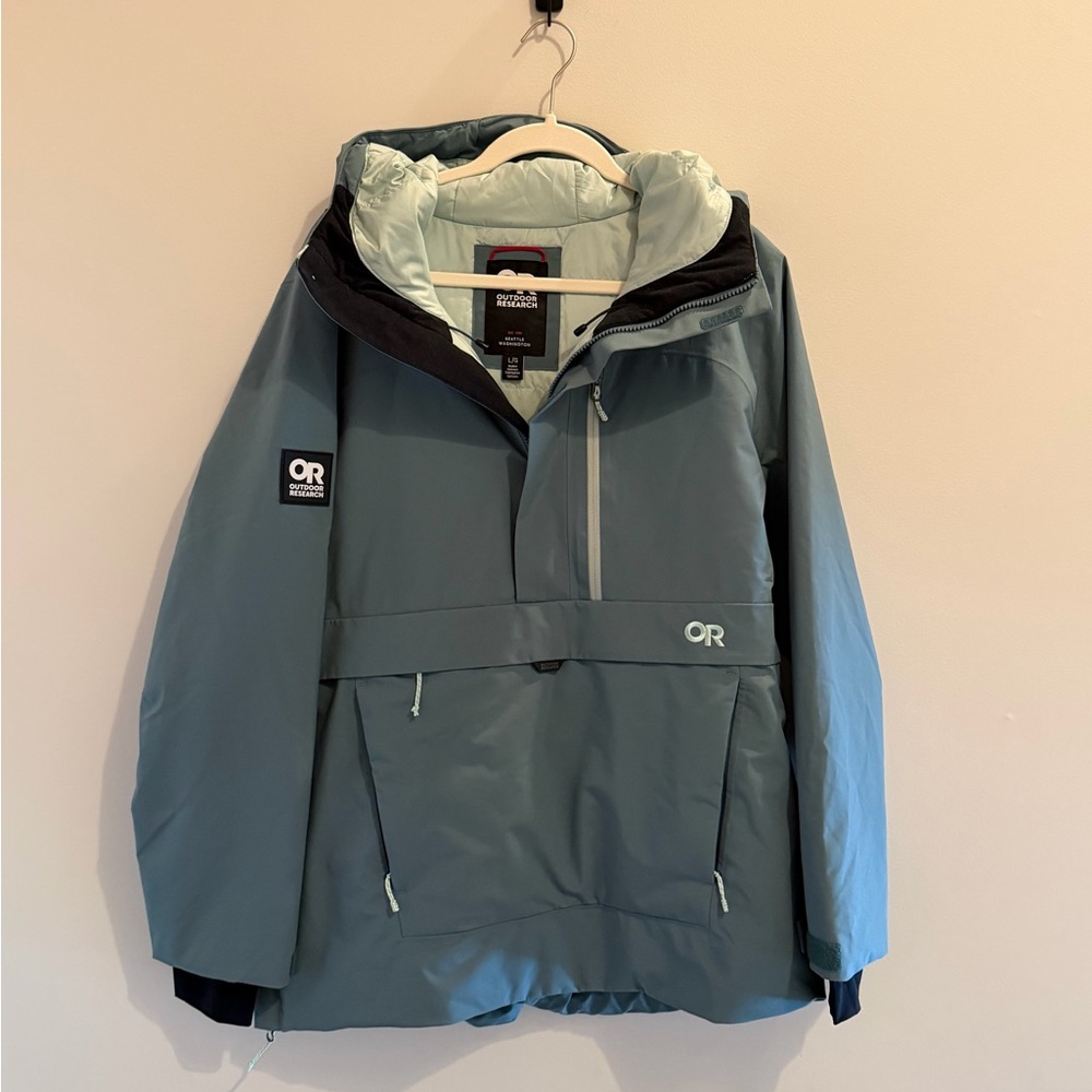 Outdoor Research Neptune Blue Ski Pullover Hoodie Jacket